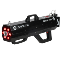 LIGHT4ME FOGUN 1200 GENERATOR WYTWORNICA DYMU MGŁY 1200W KARABIN 6X3W RGB LED PASEK NA RAMIĘ