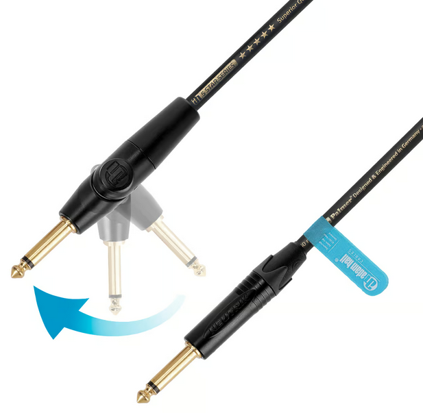 PALMER ADAM HALL CABLES 5 STAR IPPR 0300 FLIPJACK OBROTOWY KABEL INSTRUMENTALNY 3m PRZEWÓD GITAROWY NEUTRIK