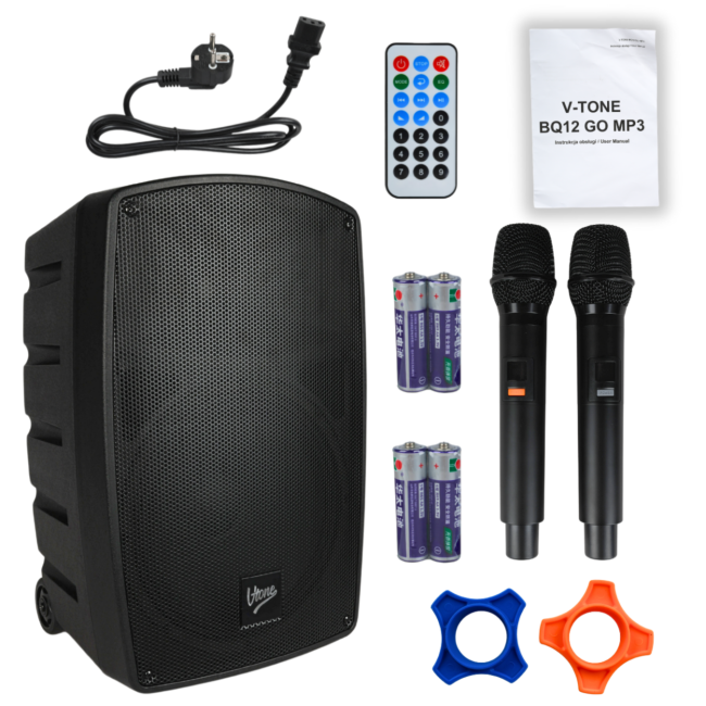 V-TONE BQ12 GO MP3 KOLUMNA AKTYWNA AKUMULATOR BLUETOOTH TWS USB SD DSP AUX MIKROFONY