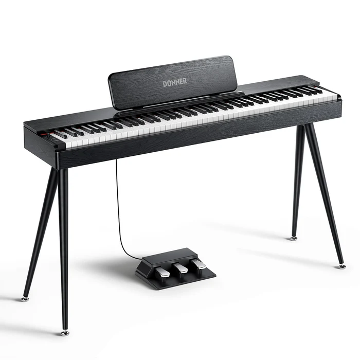 DONNER OURA S100 CZARNE PIANINO CYFROWE WAŻONA KLAWIATURA 88 KLAWISZY BLUETOOTH