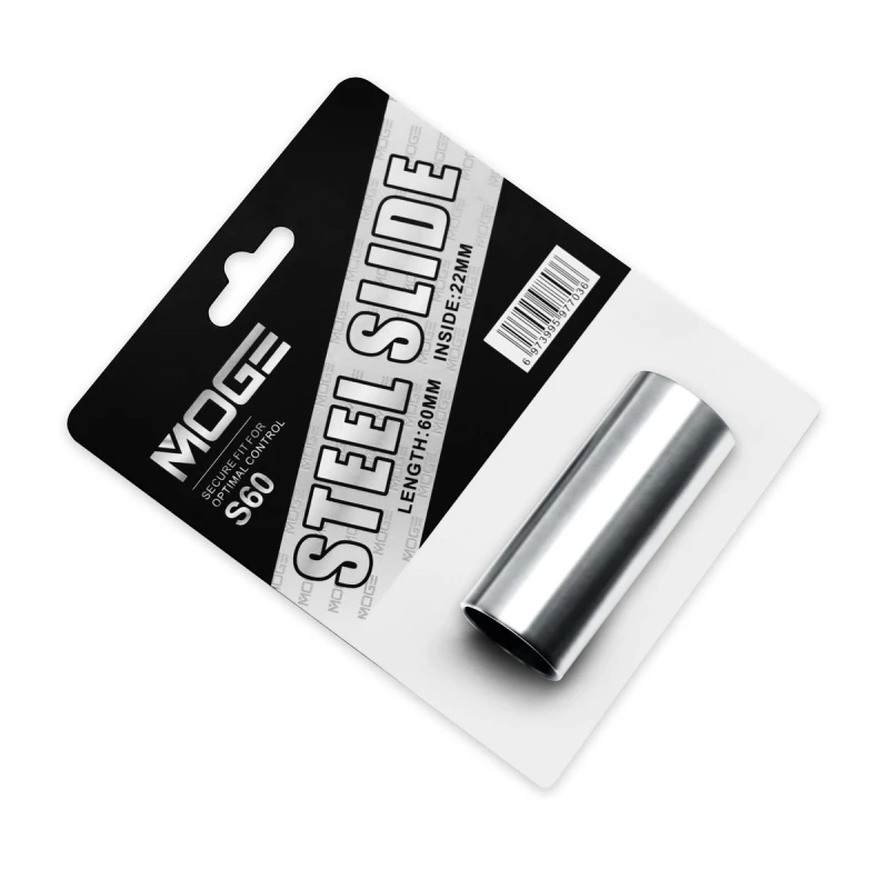 MOGE S60 SLIDE DO GITARY SREBRNY SLIDE GITAROWY METALOWY STAL