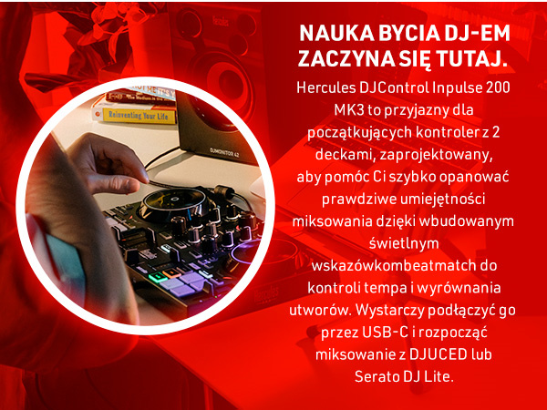 HERCULES DJCONTROL INPULSE 200 MK3 KONTROLER DJ