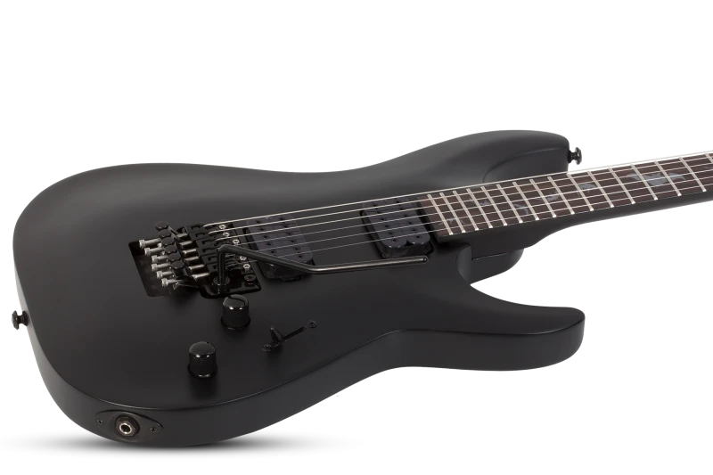 SCHECTER DAMIEN 6 FR SATIN BLACK CZARNA GITARA ELEKTRYCZNA FLOYD ROSE