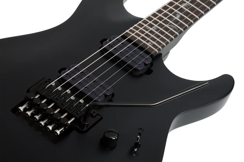 SCHECTER DAMIEN 6 FR SATIN BLACK CZARNA GITARA ELEKTRYCZNA FLOYD ROSE