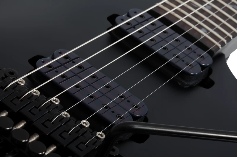 SCHECTER DAMIEN 6 FR SATIN BLACK CZARNA GITARA ELEKTRYCZNA FLOYD ROSE
