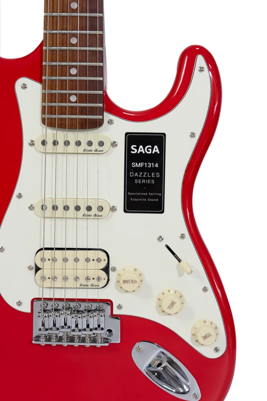 SAGA SMF1314H RD HSS CZERWONA GITARA ELEKTRYCZNA