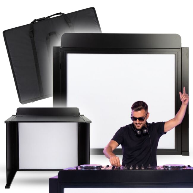 DNA DJB 1 STÓŁ MOBILNE STANOWISKO DJ STAL SKŁADANE MASKOWNICA TORBA