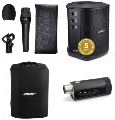 BOSE S1 PRO plus LEWITT SET KOLUMNA MIKROFON TRANSMITER POKROWIEC ZESTAW.jpg