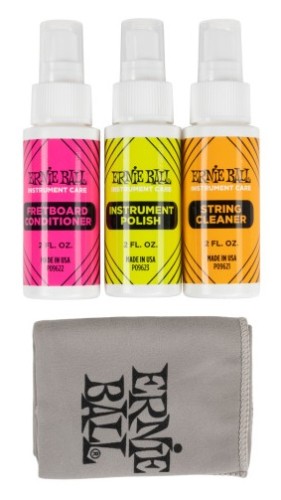 ERNIE BALL 4225 ZESTAW PREPARATÓW DO CZYSZCZENIA GITARY ŚCIERECZKA