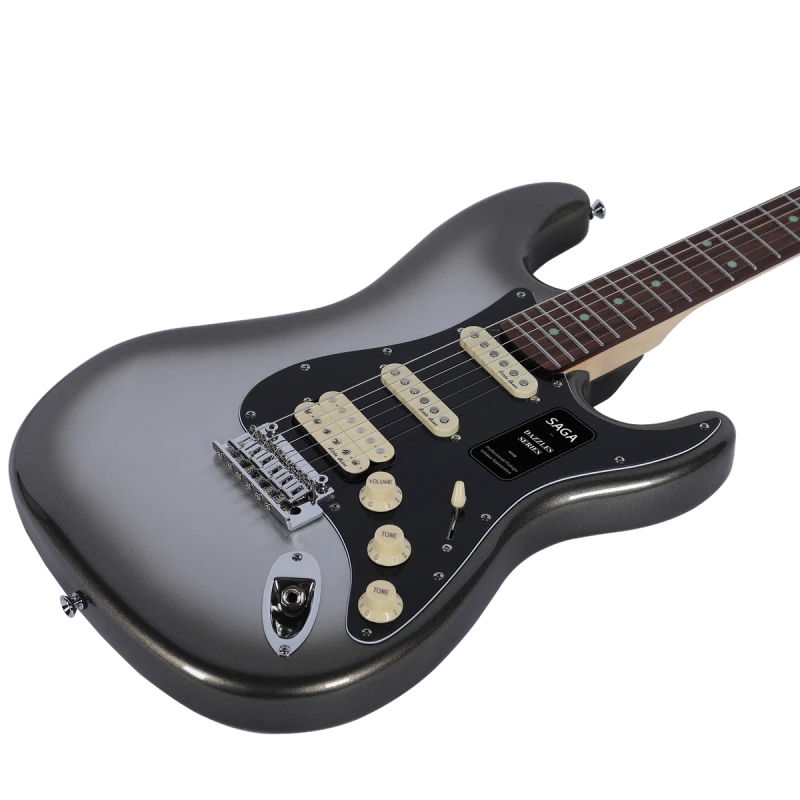 Gitara elektryczna SAGA Dazzles Mercury Gray (HSS)