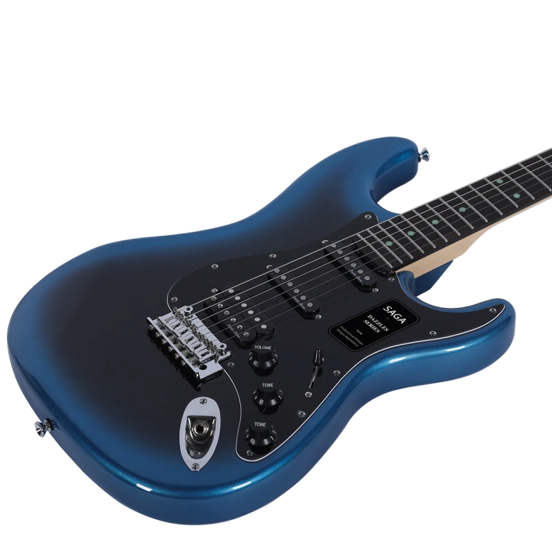 Gitara elektryczna SAGA Dazzles Dark Night Blue (HSS)