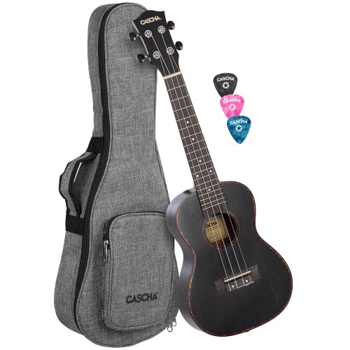 CASCHA HH 2300 PREMIUM SET CZARNE UKULELE KONCERTOWE