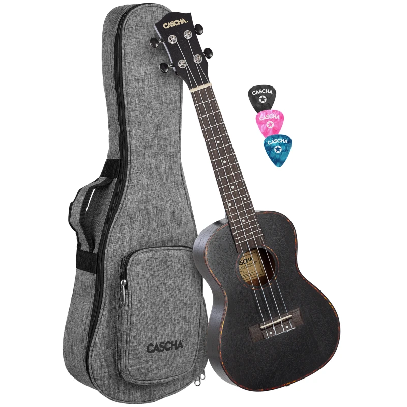 CASCHA HH 2300 PREMIUM SET CZARNE UKULELE KONCERTOWE