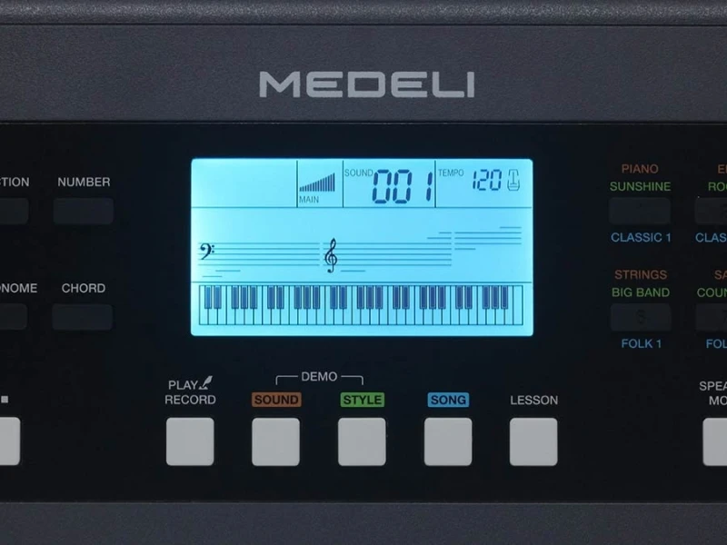 MEDELI MK61 KEYBOARD 61 KLAWISZY DYNAMICZNA KLAWIATURA ORGANY