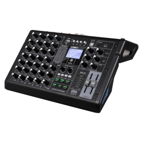 DNA MIX-EFF 6 ANALOGOWY MISKER DZWIĘKU 6 KANAŁÓW USB MP3 BLUETOOTH PHANTOM +48V DSP EQ EFEKTY