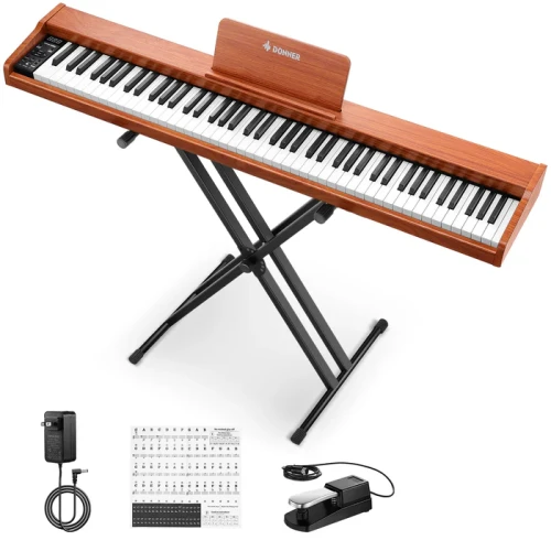 DONNER DEP-1S PIANINO CYFROWE ZE STATYWEM EC6933 STAGE PIANO 88 KLAWISZY