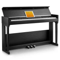DONNER DDP-90 PRO BLACK CZARNE PIANINO CYFROWE 88 KLAWISZY WAŻONA KLAWIATURA EC7309