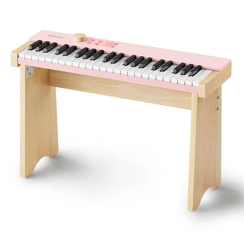 DONNER KIDO V-20 LIGHT PINK RÓŻOWE PIANINO CYFROWE DLA DZIECI 44 KLAWISZE Z NOGAMI EC7541