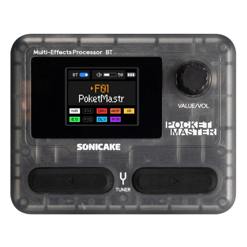 SONICAKE QME-10TBK POCKET MASTER CZARNY TRANSPARENTNY MULTIEFEKT GITAROWY PROCESOR