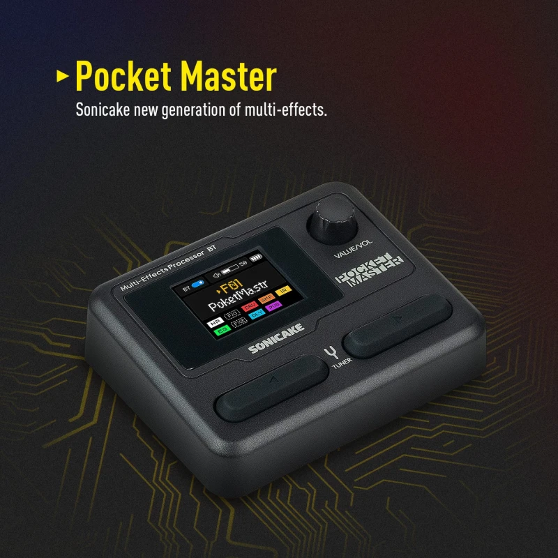 SONICAKE QME-10TBK POCKET MASTER CZARNY TRANSPARENTNY MULTIEFEKT GITAROWY PROCESOR