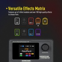 SONICAKE QME-10TBK POCKET MASTER CZARNY TRANSPARENTNY MULTIEFEKT GITAROWY PROCESOR