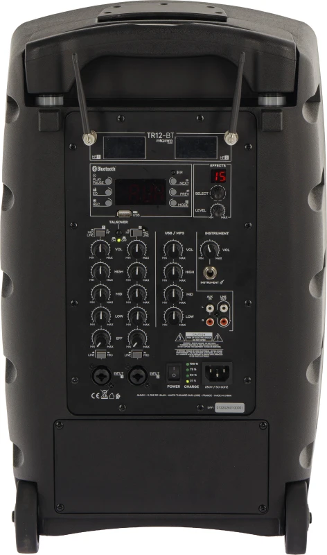ALGAM AUDIO TR12-BT KOLUMNA AKTYWNA MOBILNA NA AKUMULATOR 2x MIKROFON DO RĘKI BLUETOOTH USB MP3 EFEKTY
