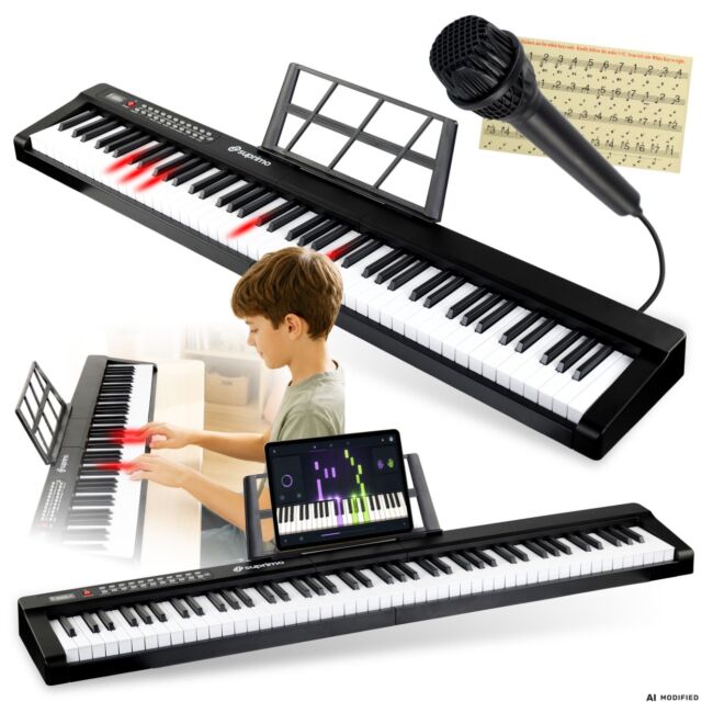 SUPRIMO P-881 BK pianino cyfrowe przenośne czarne
