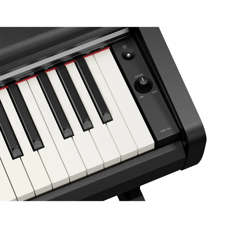 YAMAHA YDP-146B CZARNE PIANINO CYFROWE 88 KLAWISZY WAŻONA KLAWIATURA
