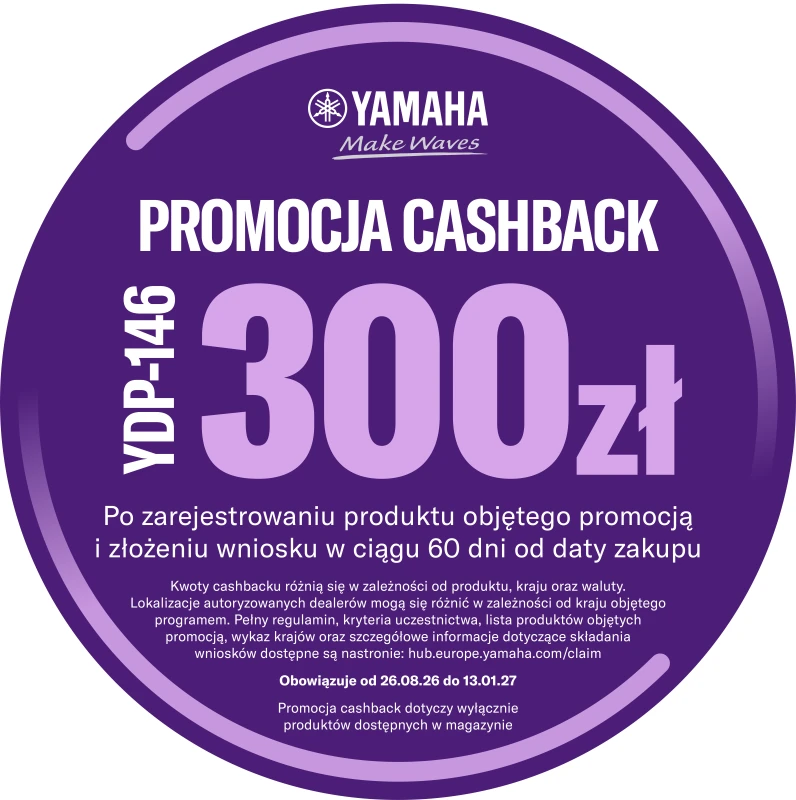 YAMAHA YDP-146R PIANINO CYFROWE 88 KLAWISZY WAŻONA KLAWIATURA BRĄZ ROSEWOOD