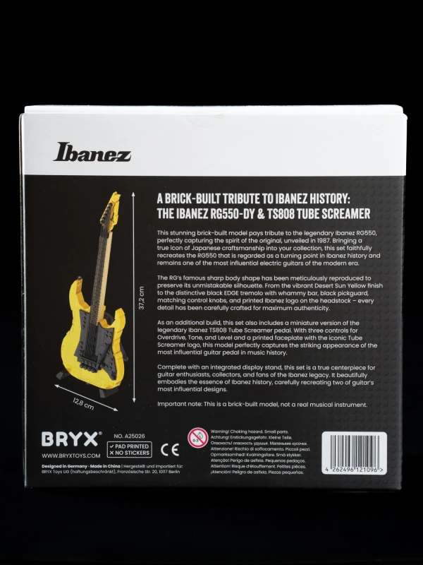 IBANEZ RGBRYX-DY BRYX RG550-DY TS808 KLOCKI GITARA ELEKTRYCZNA + EFEKT ZESTAW 411 ELEMENTÓW