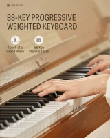 DONNER DDP-80 PLUS RETRO WOOD PIANINO CYFROWE WAŻONA KLAWIATURA 88 KLAWISZY