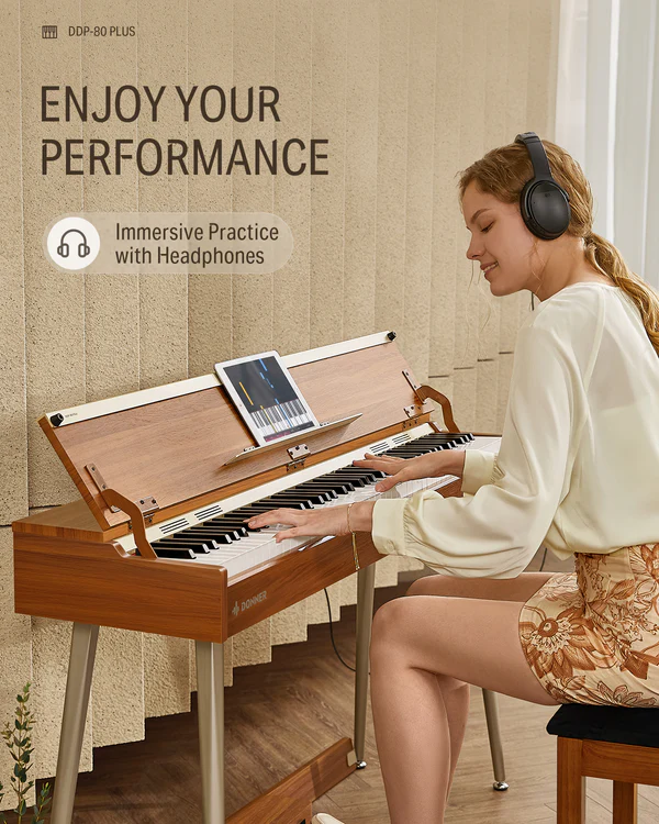 DONNER DDP-80 PLUS RETRO WOOD PIANINO CYFROWE WAŻONA KLAWIATURA 88 KLAWISZY