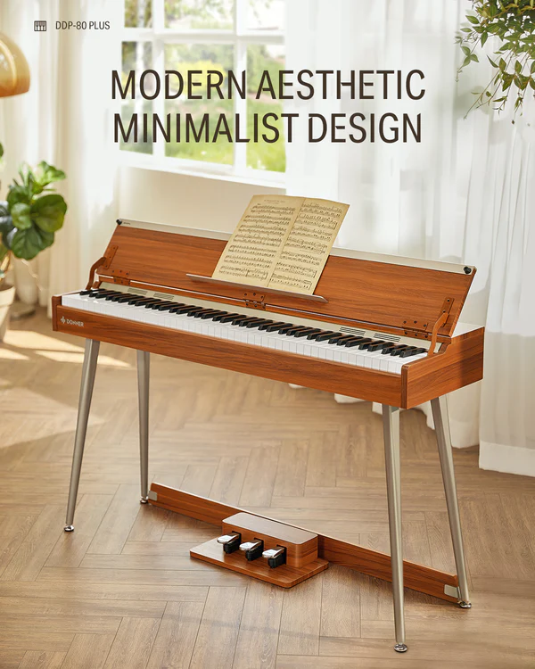 DONNER DDP-80 PLUS RETRO WOOD PIANINO CYFROWE WAŻONA KLAWIATURA 88 KLAWISZY