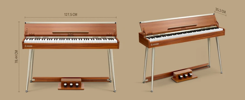 DONNER DDP-80 PLUS RETRO WOOD PIANINO CYFROWE WAŻONA KLAWIATURA 88 KLAWISZY