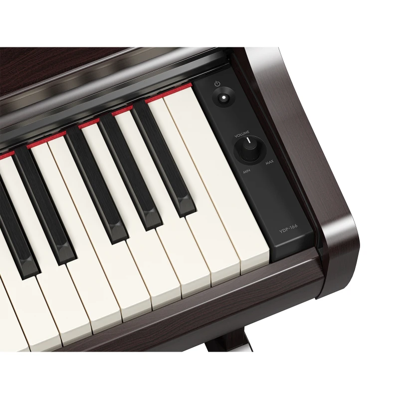 YAMAHA YDP-166R PIANINO CYFROWE 88 KLAWISZY WAŻONA KLAWIATURA BRĄZ ROSEWOOD