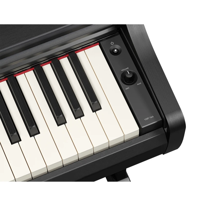 YAMAHA YDP-166B CZARNE PIANINO CYFROWE 88 KLAWISZY WAŻONA KLAWIATURA