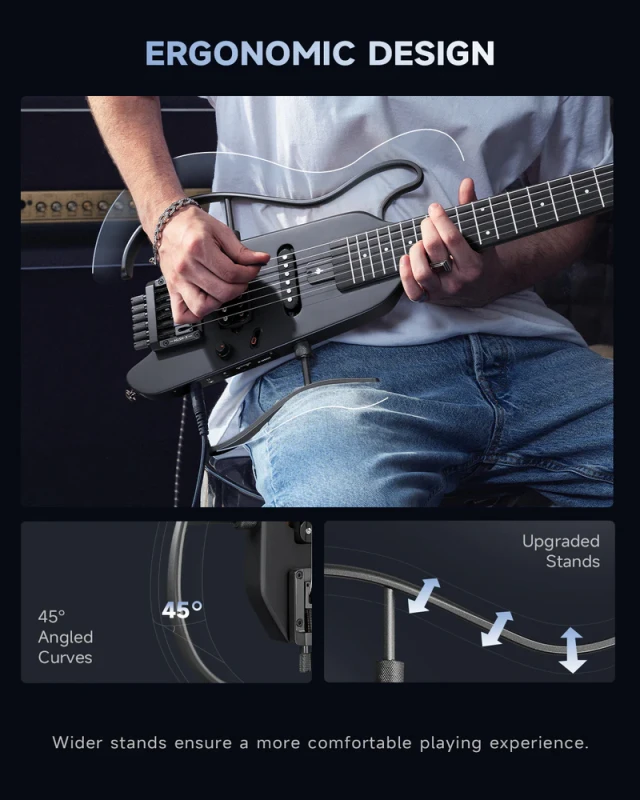 DONNER HUSH-X BLACK CZARNA GITARA ELEKTRYCZNA EC6810