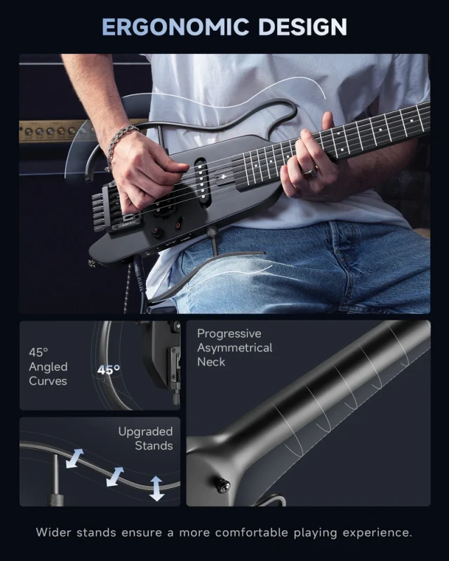 DONNER HUSH-X BLACK CZARNA GITARA ELEKTRYCZNA EC6810