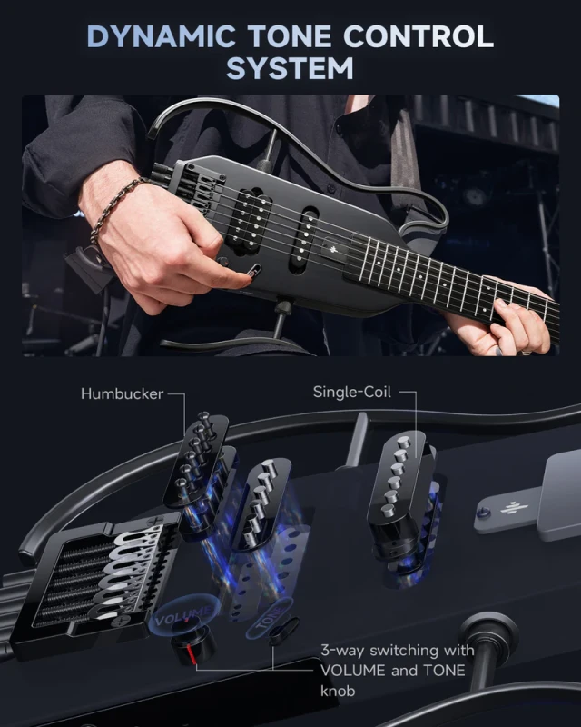 DONNER HUSH-X BLACK CZARNA GITARA ELEKTRYCZNA EC6810