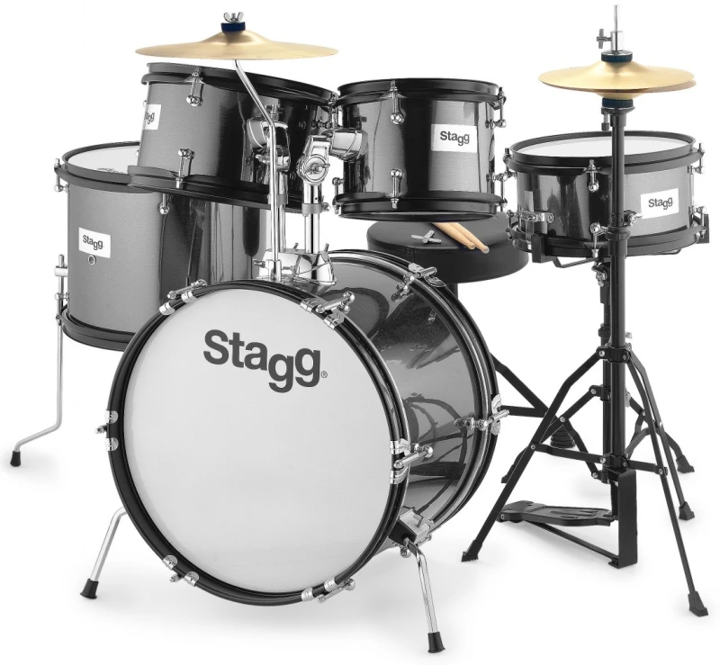 STAGG TIM JR 5/16 BK CZARNA PERKUSJA AKUSTYCZNA ZESTAW JUNIOR