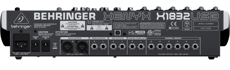 BEHRINGER X1832USB MIKSER Z PROCESOREM EFEKTU