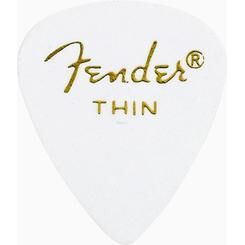 FENDER WHITE PICK THIN 198-0351-180