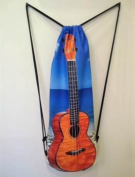 ZEBRA MUSIC PLECAK WOREK POKROWIEC NA UKULELE NADRUK 3D