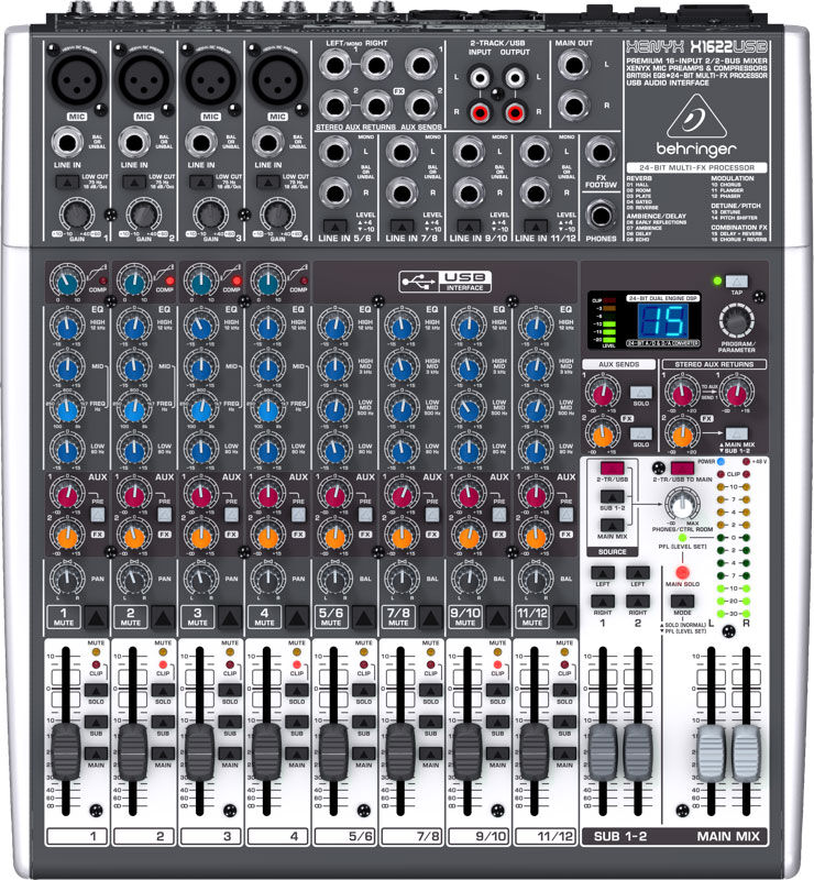 BEHRINGER X1622USB MIKSER Z PROCESOREM EFEKTU