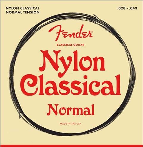 FENDER 100 NYLON CLEAR SILVER STRUNY NYLONOWE