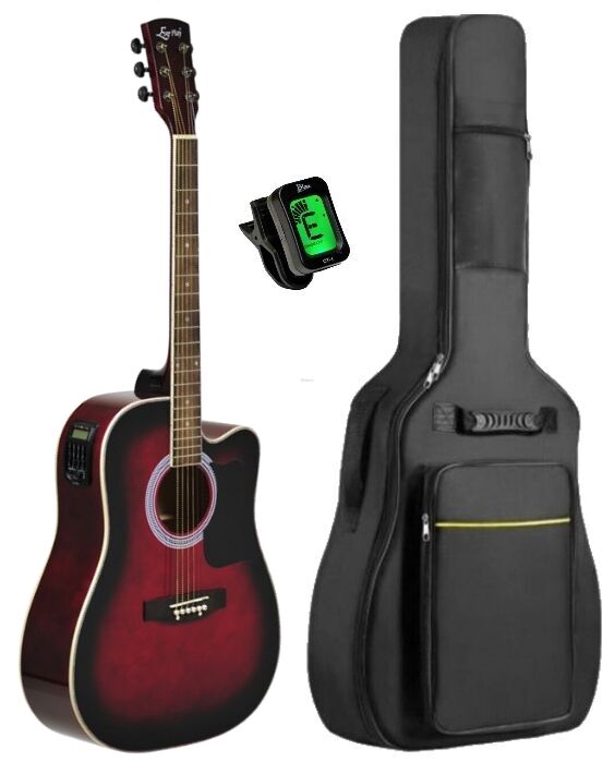 EVER PLAY AP-400CEQ WRDS GITARA ELEKTROAKUSTYCZNA GS-3 ZESTAW