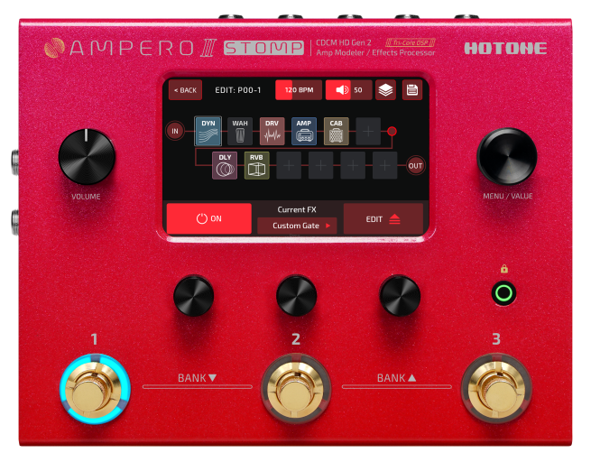 HOTONE MP-300 AMPERO II STOMP 10TH ANNIVERSARY RED