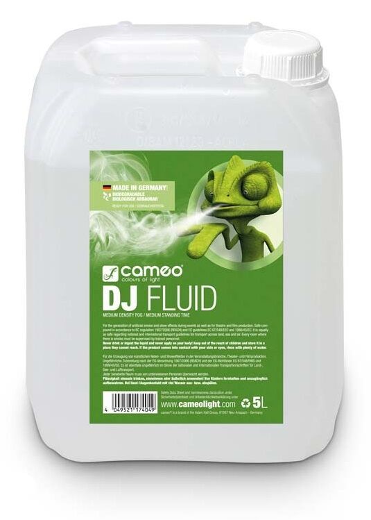 CAMEO DJ FLUID 5L PŁYN DO WYTWARZANIA ŚREDNIO GĘSTEJ MGŁY O ŚREDNIEJ TRWAŁOŚCI