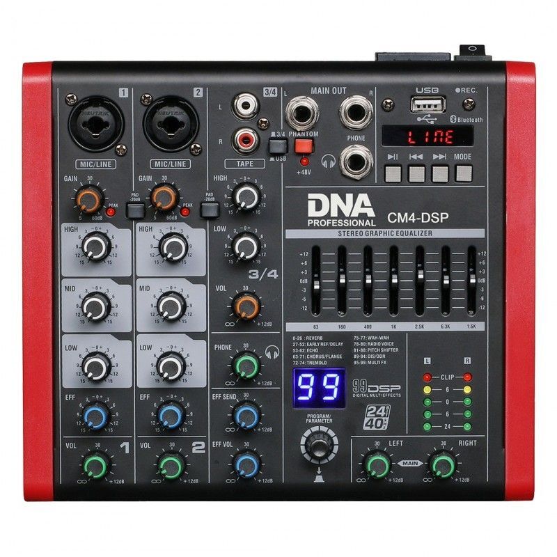 DNA CM4-DSP MIKSER AUDIO USB MP3 BLUETOOTH PHANTOM