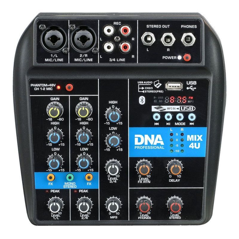 DNA MIX 4U MIKSER AUDIO USB MP3 ANALOGOWY 4 KANAŁY